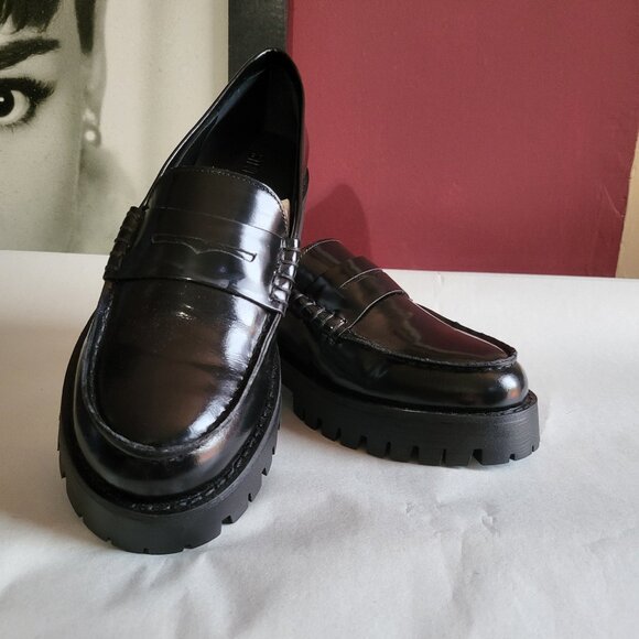 NWOT BLACK STEVE MADDEN LANGSTEN LOAFERS SZ 8.5 - Picture 2 of 8